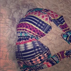 Multi-colored bikini top